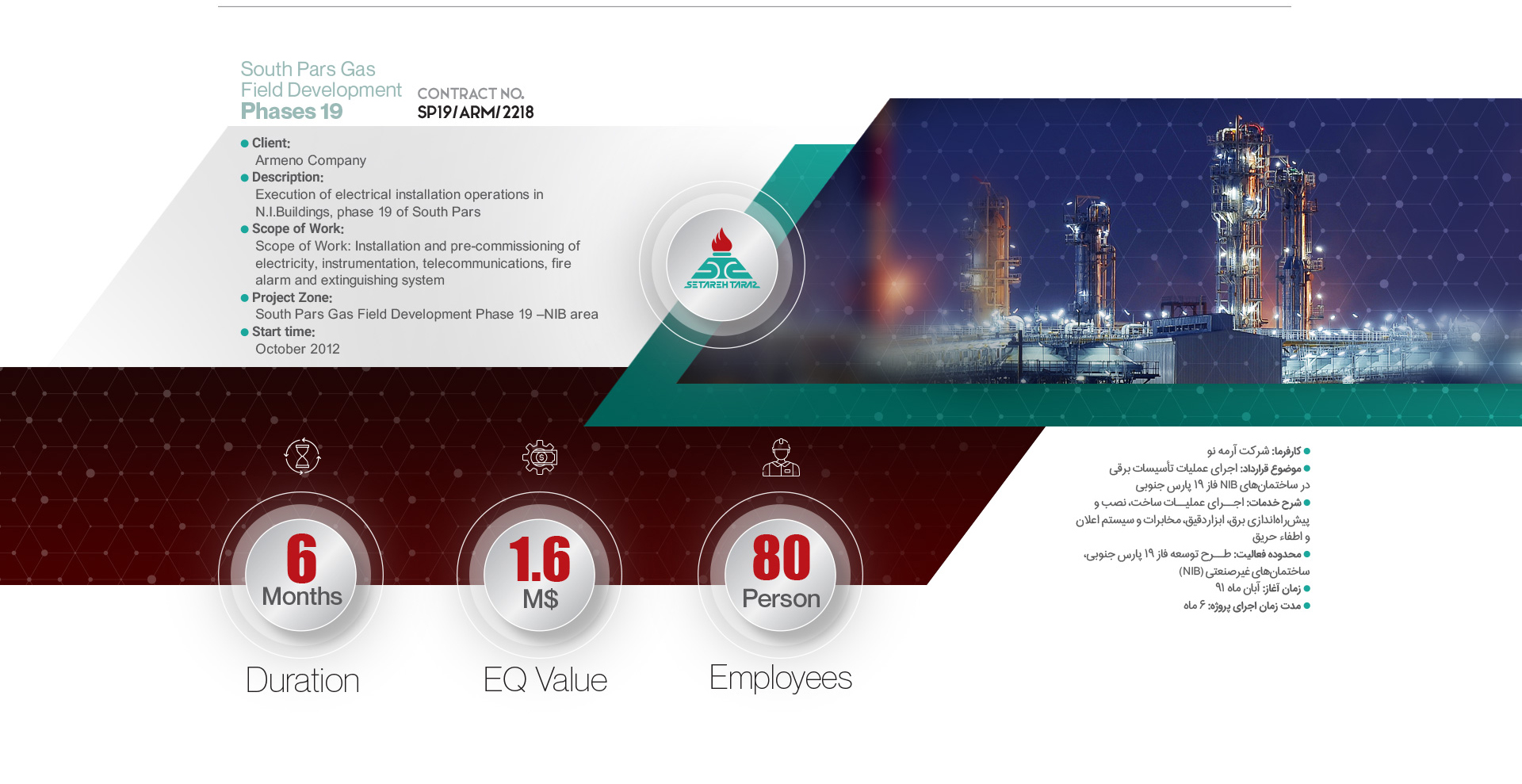 Setareh Taraz, South Pars, Gas Field, Oil & Gas, Gas Field Developmentستاره تاراز در بزرگترین میدان گازی جهان و فازهای پارس جنوبی